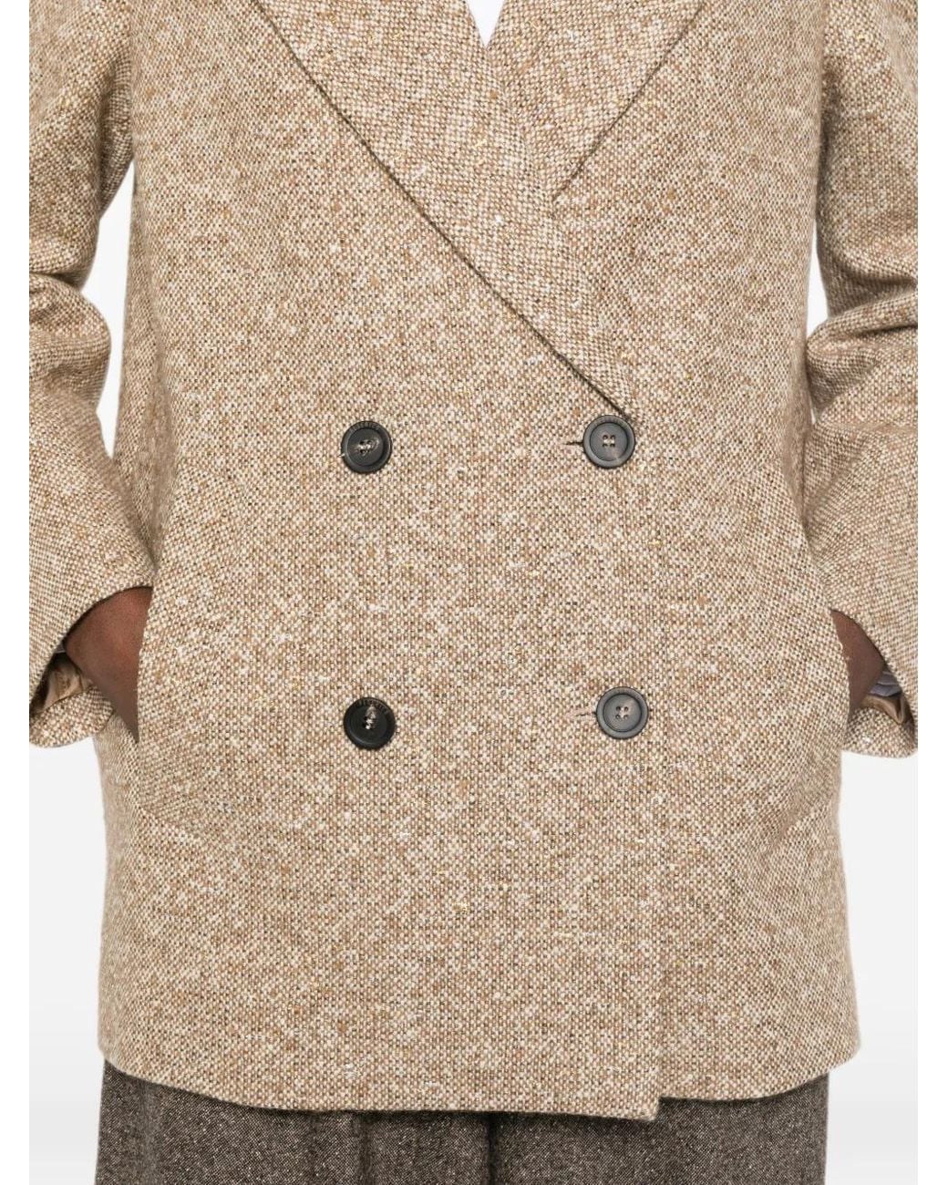Peserico Natural Double-Breasted Blazer