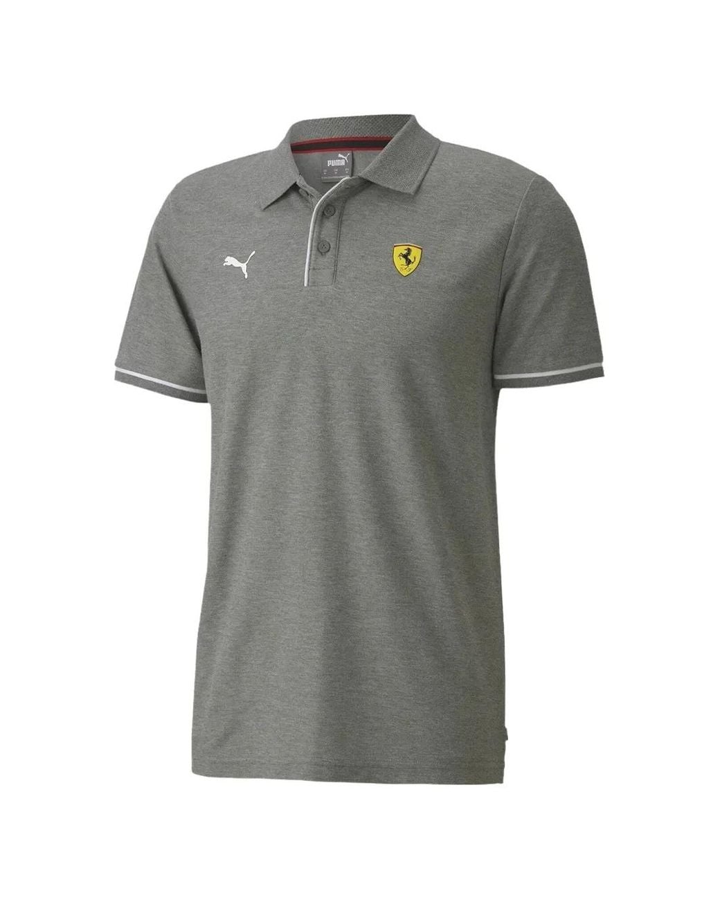 PUMA Gray X Scuderia Ferrari Race Polo Shirt for men