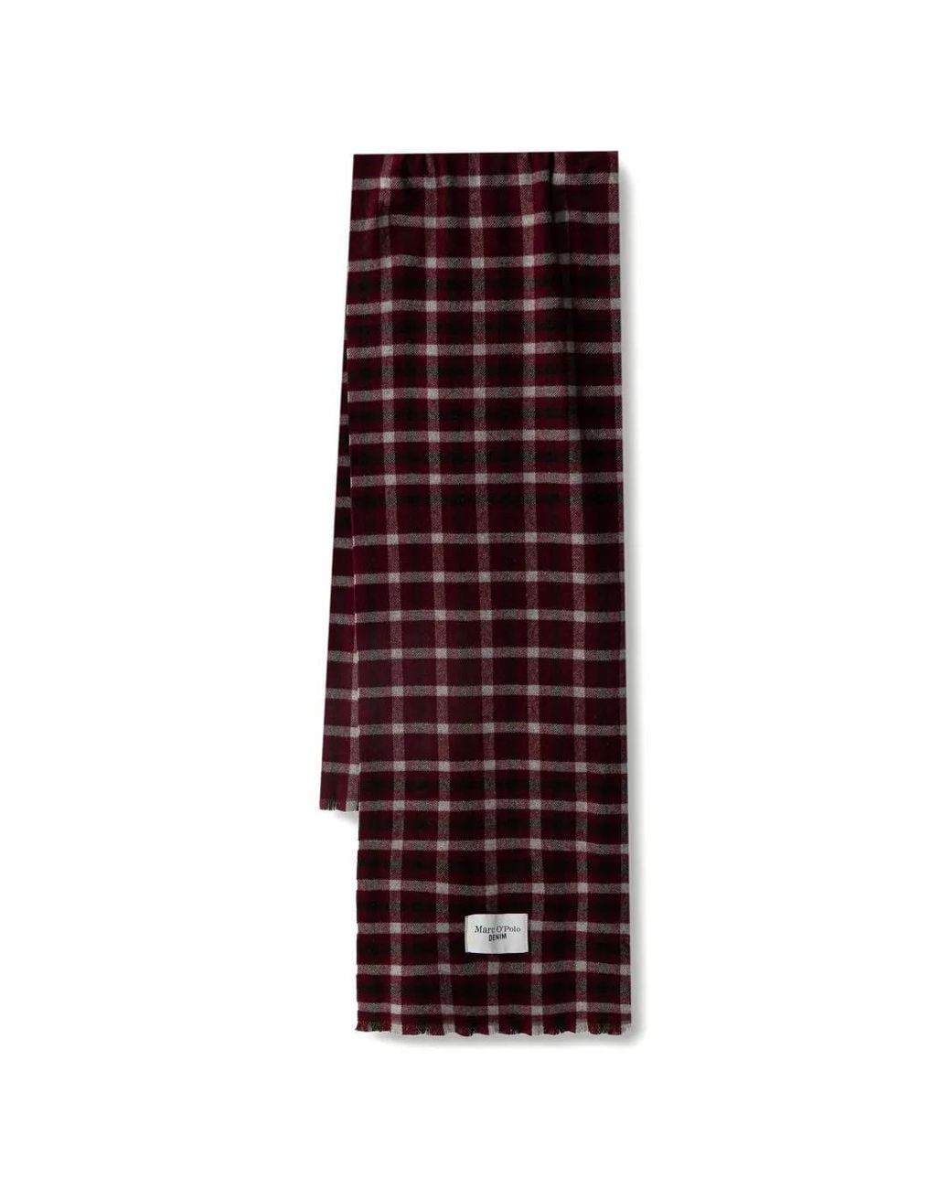 Check Pattern Uk Marc O' Polo Check-Pattern Frayed Scarf in Purple | Lyst UK