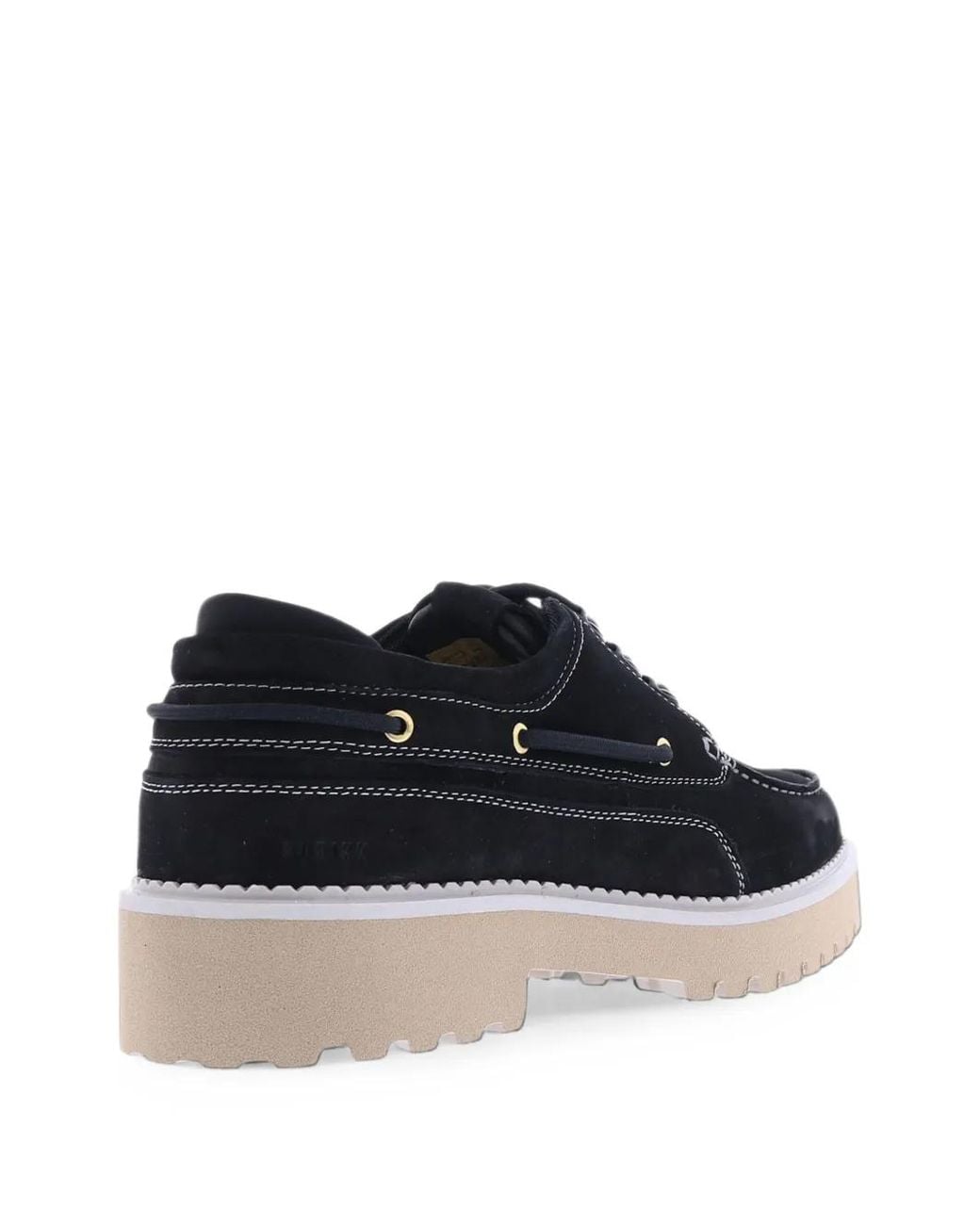 Nubikk Black Logan Yacht Lace-Up Boat Shoes for men