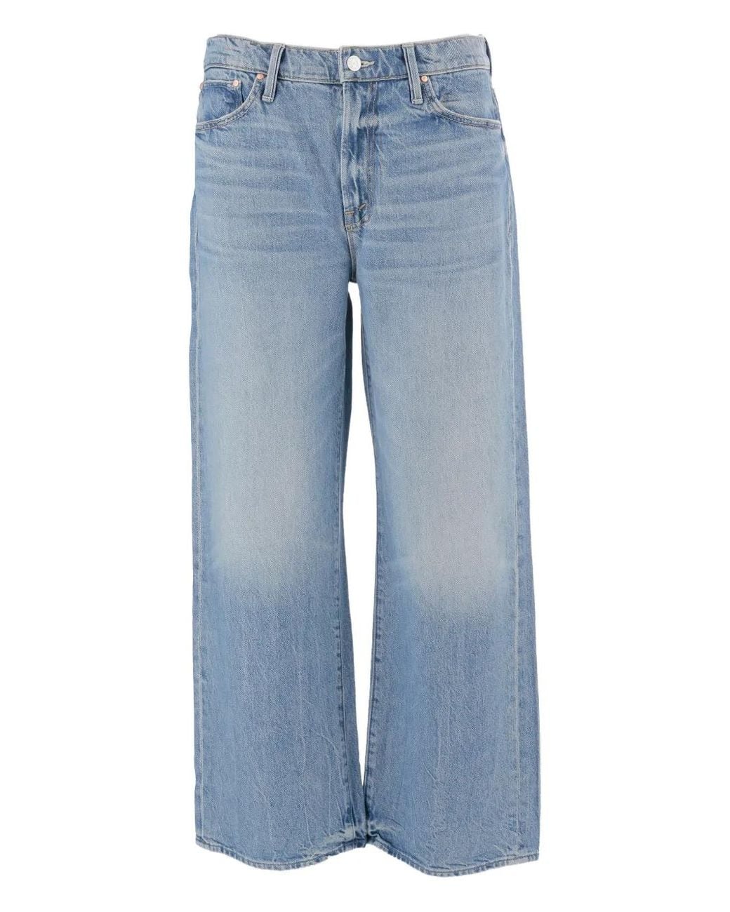 Mother Blue Five-Pocket Jeans