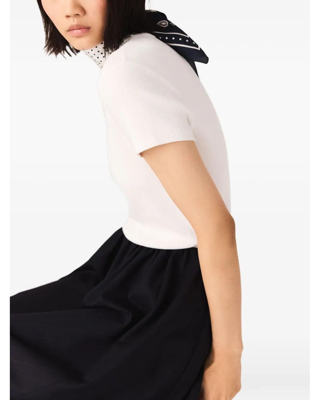 Maje White Cotton T-Shirt