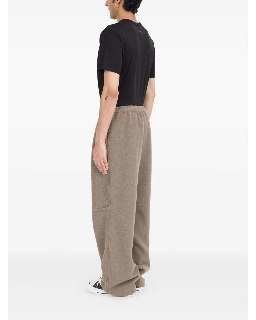 MM6 by Maison Margiela Gray Fleece Track Pants for men