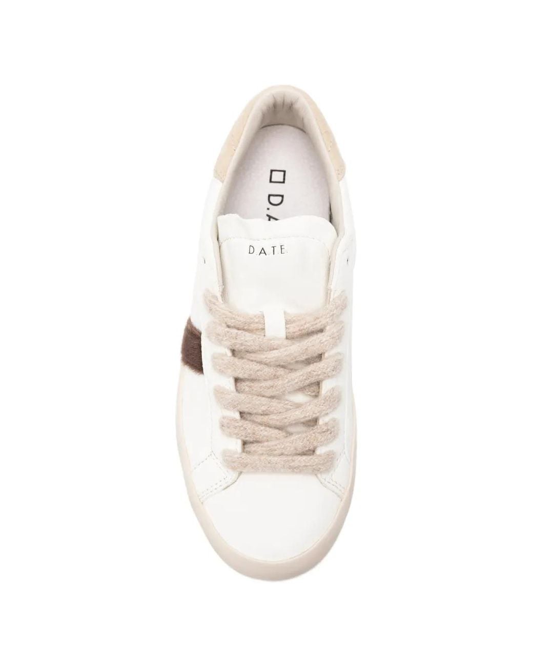 Date White Logo-Print Panelled Sneakers