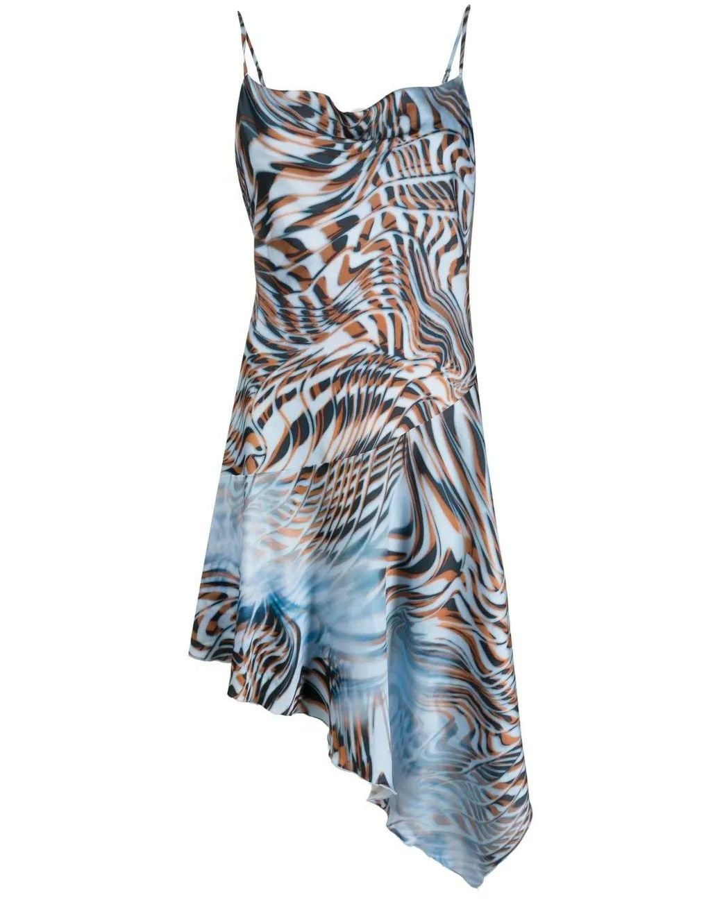 DIESEL Blue All-Over Graphic-Print Cami Dress