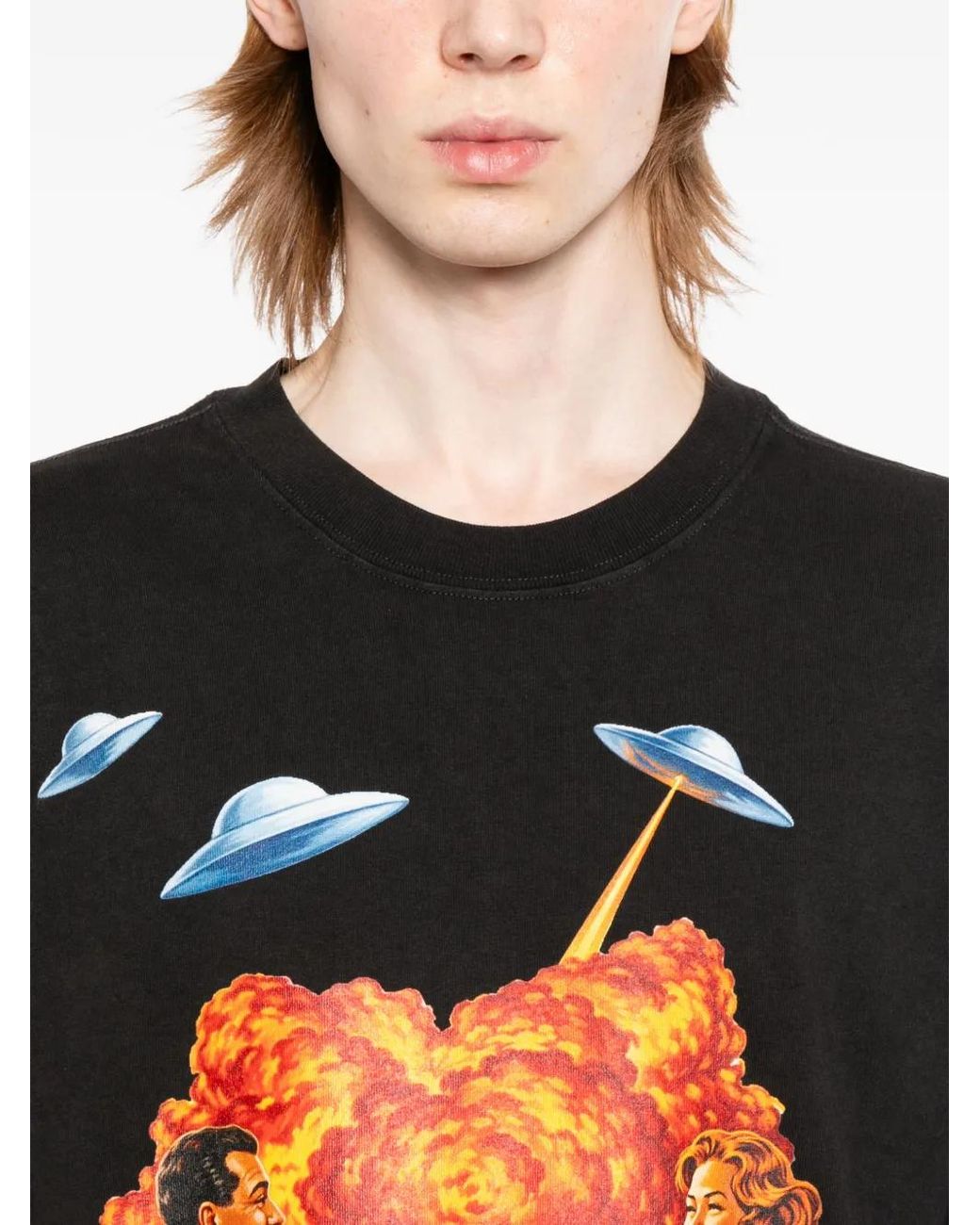 Melt Black Graphic T-Shirt for men