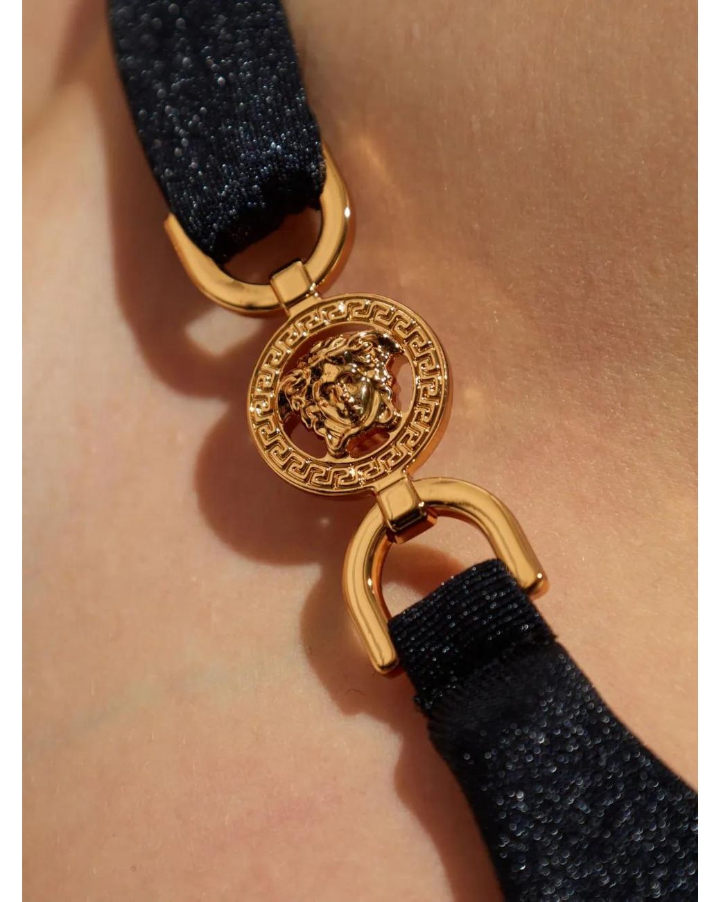One-Piece Versace de color Black