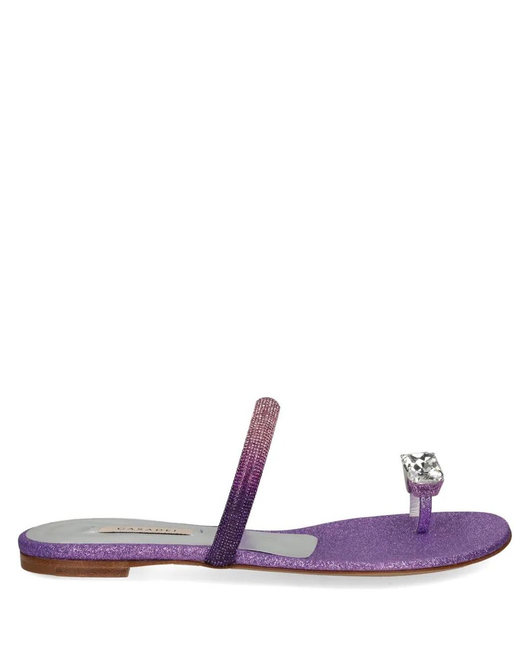 Casadei Purple Ring-Detail Slides