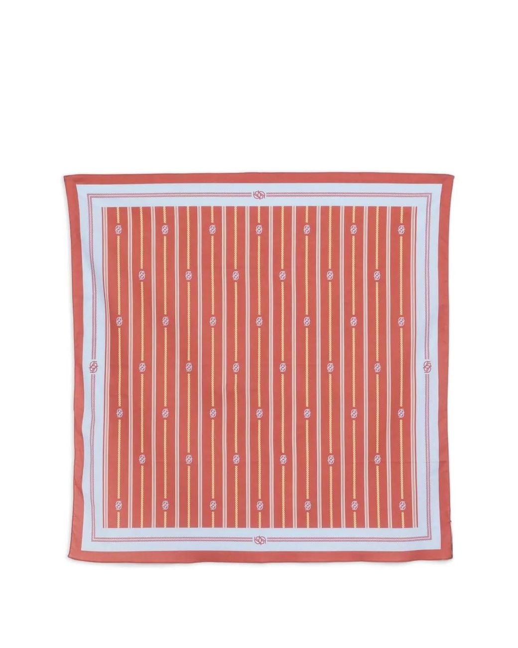 Drole de Monsieur Red Striped Logo Scarf for men