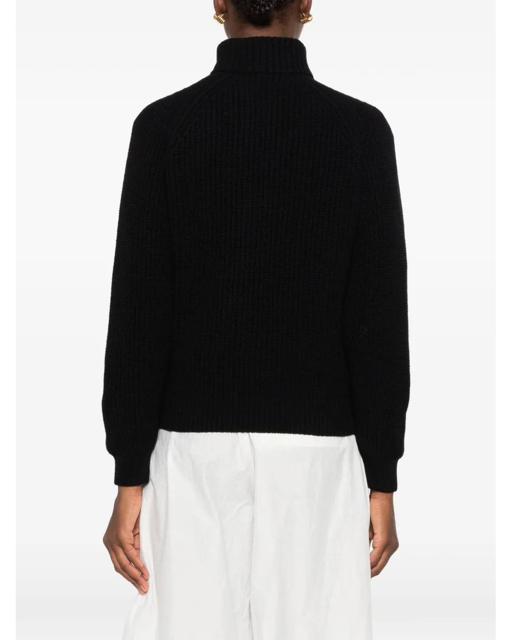 Base London Black Zip-Fastening Cardigan