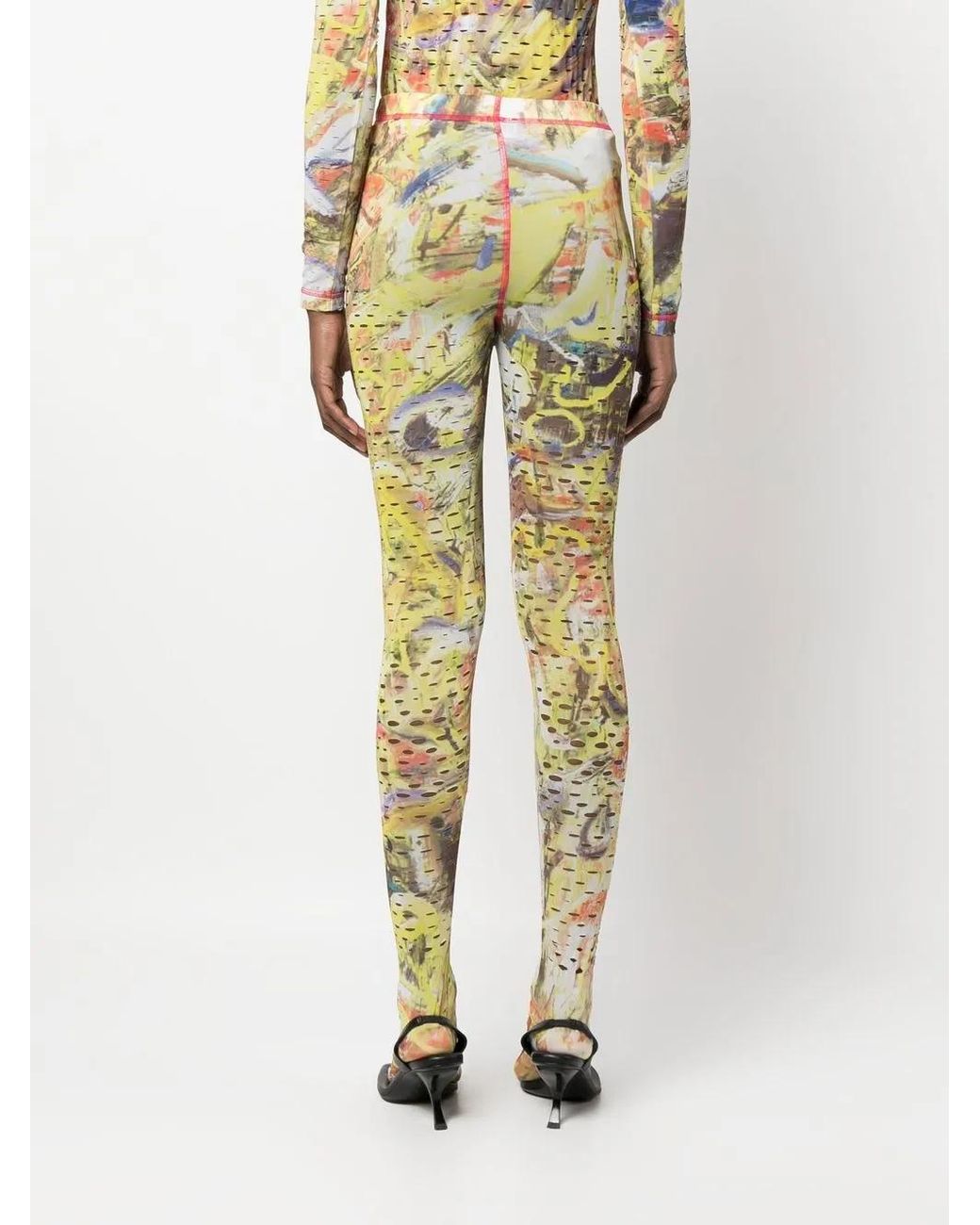 DIESEL Natural Abstract-Print Footed Leggings