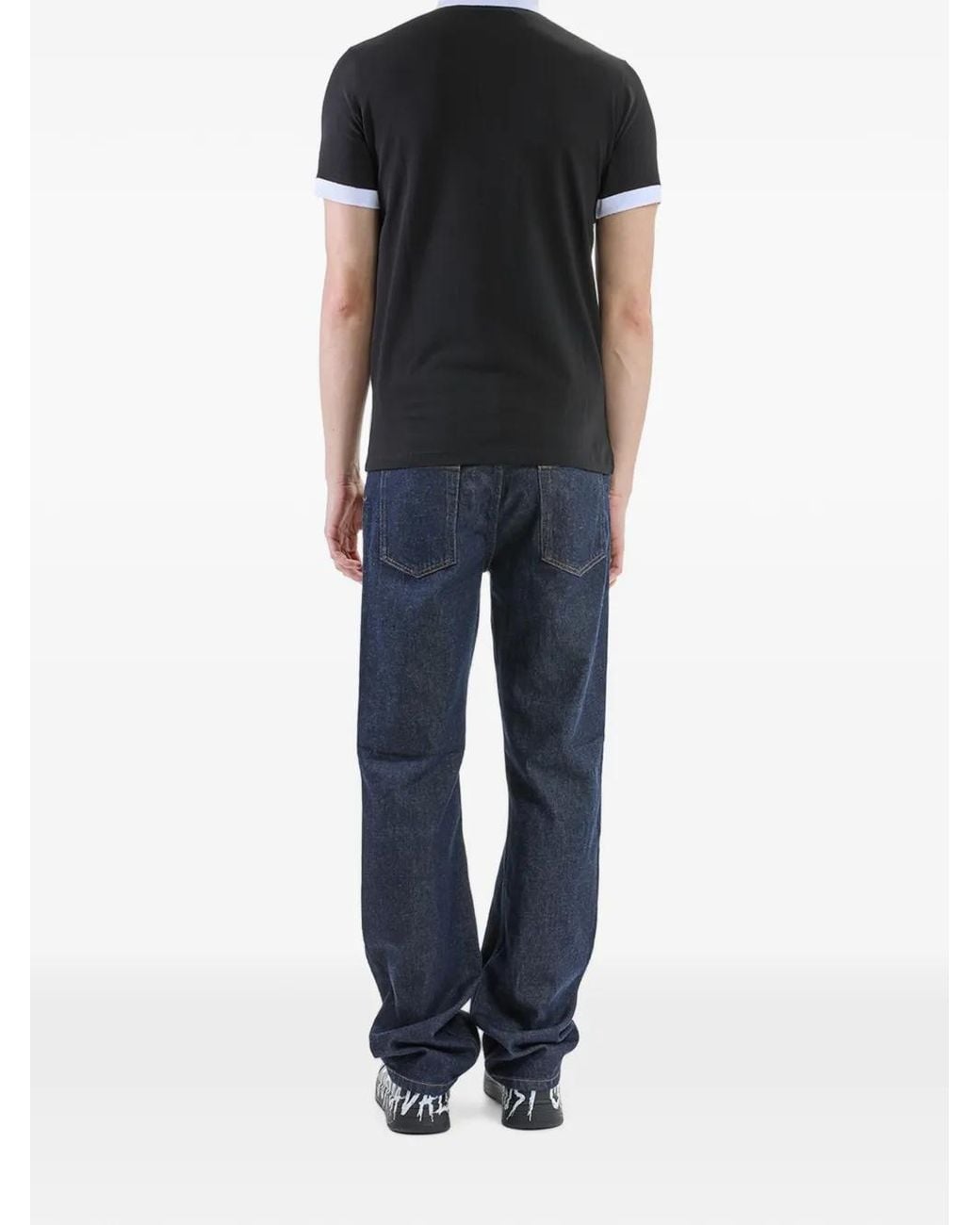 Karl Lagerfeld Black Karl Autograph Embroidered Polo Shirt for men