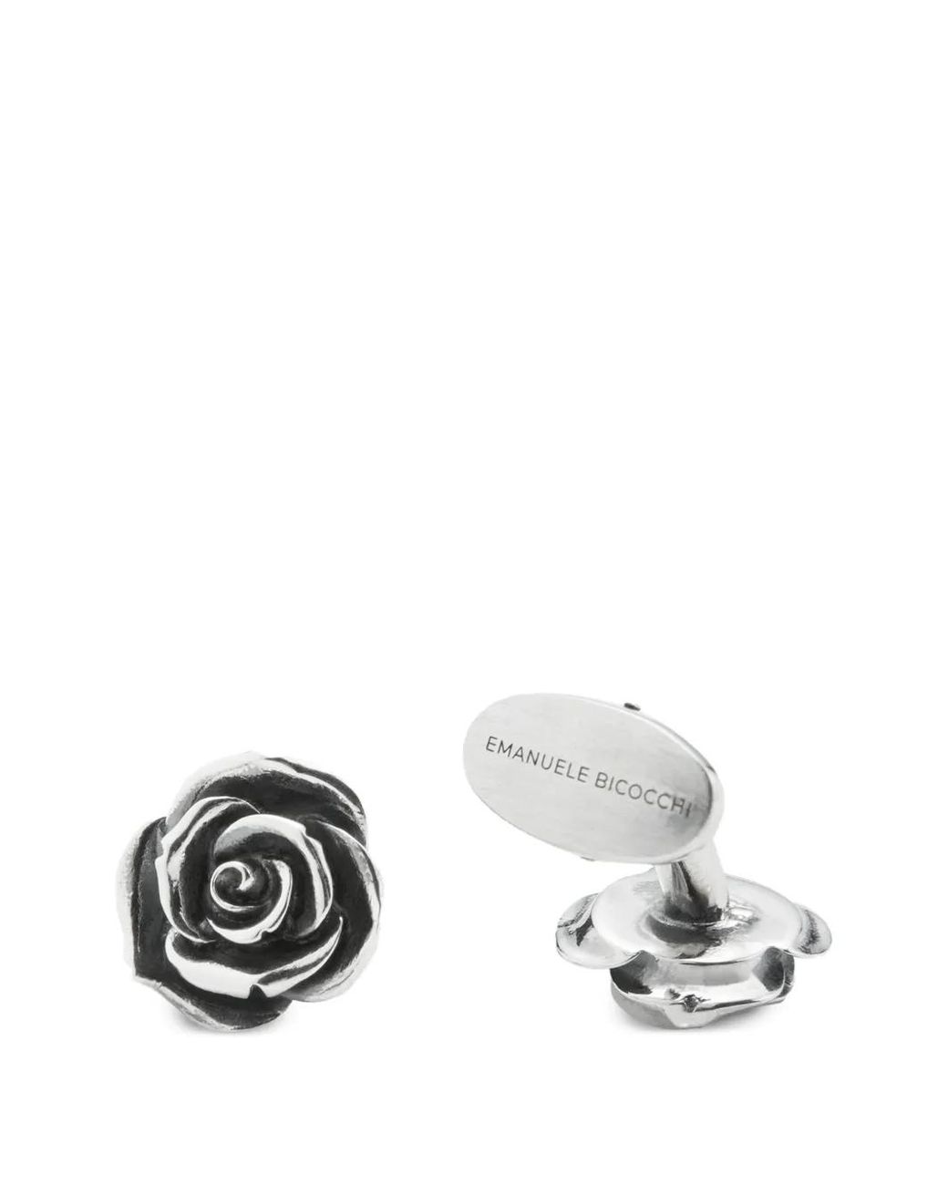Emanuele Bicocchi White Rose Cufflinks