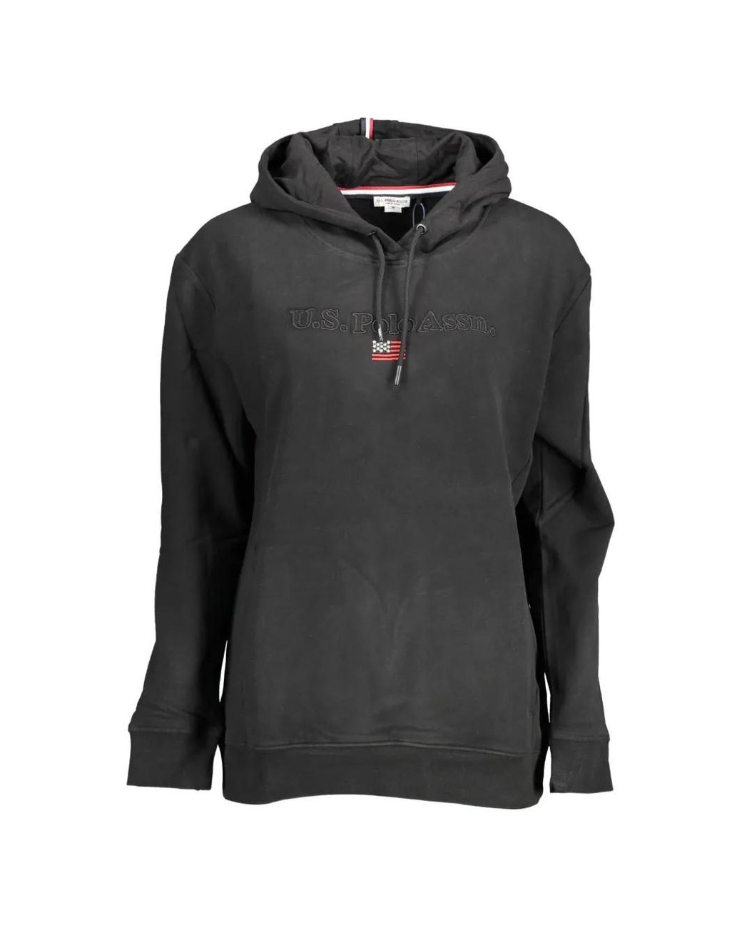 U.S. POLO ASSN. Black Logo-Embroidered Hoodie