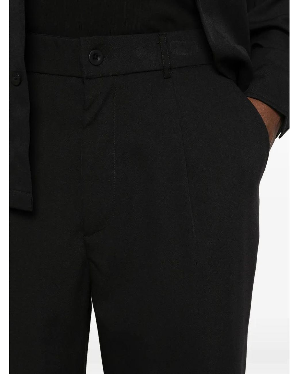 Imperial Black Pantalon À Design Plissé for men