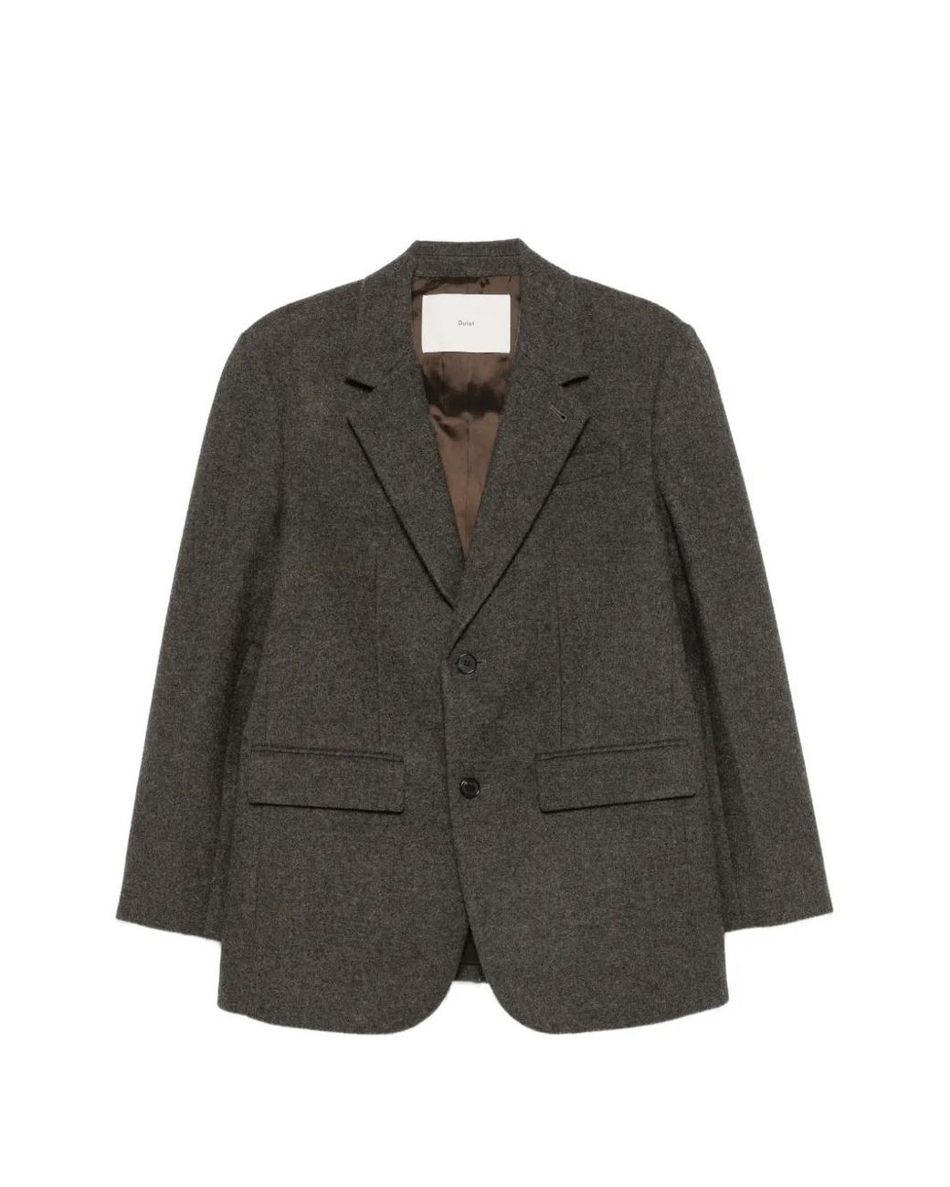 DUNST Gray Notched-Lapel Single-Breasted Blazer