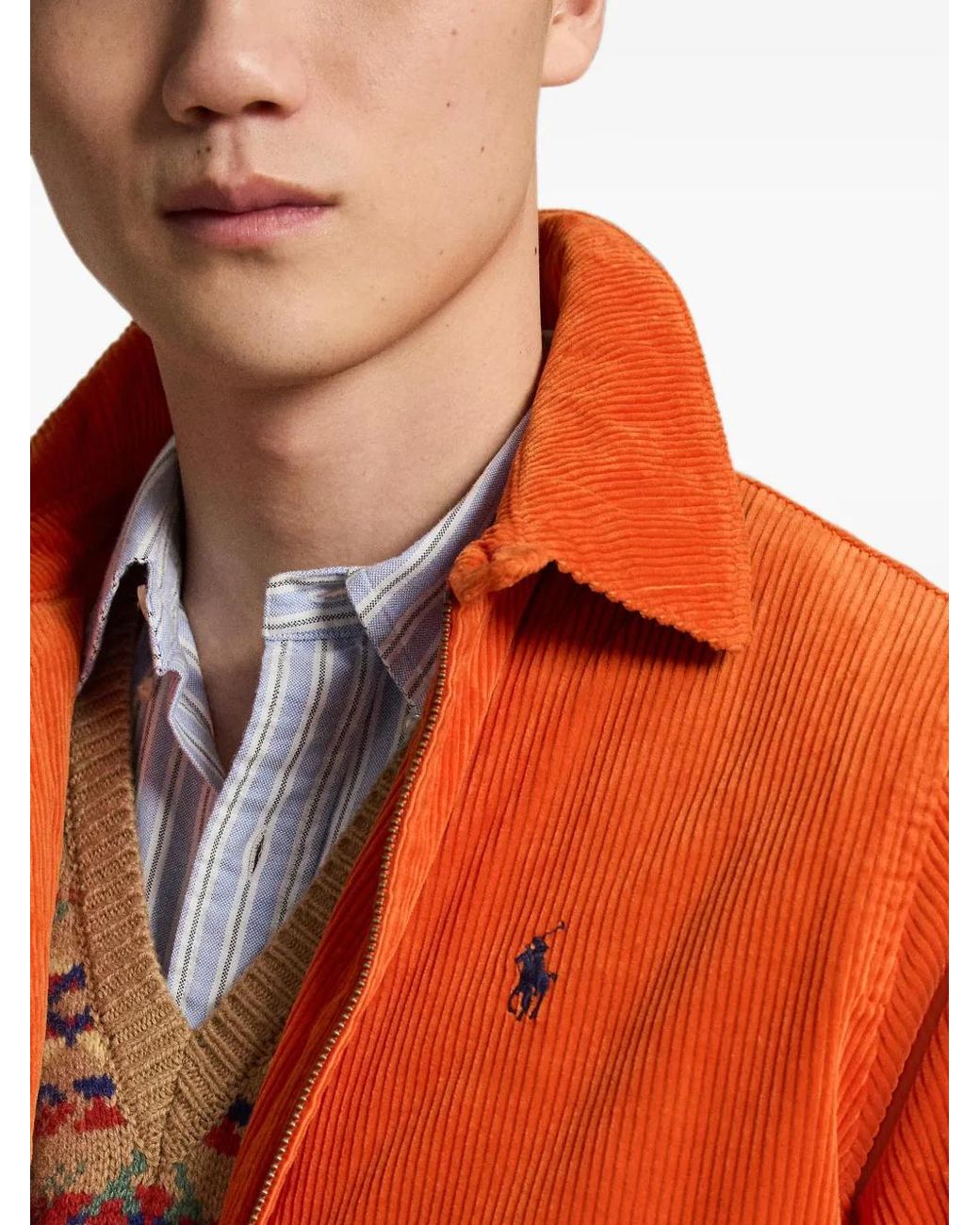 Polo Ralph Lauren Orange Wynton Corduroy Jacket for men
