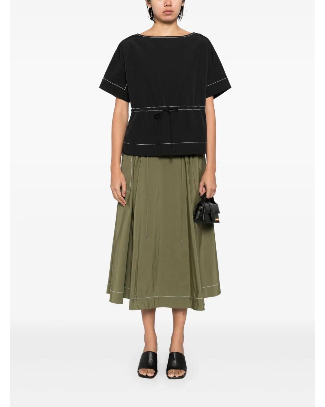 Jonathan Simkhai Black Cotton Blend Top
