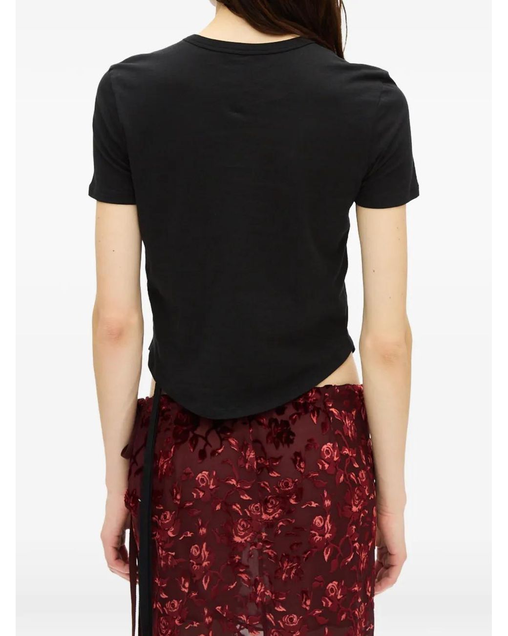 Ann Demeulemeester Black Floor Micro T-Shirt