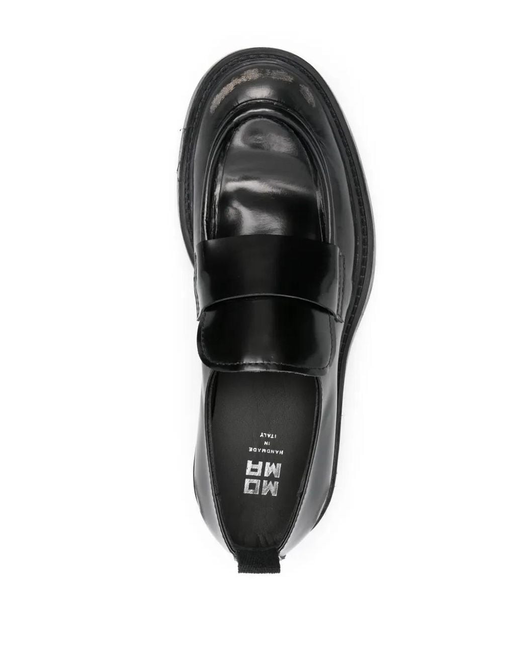 Moma Black Distressed Loafers