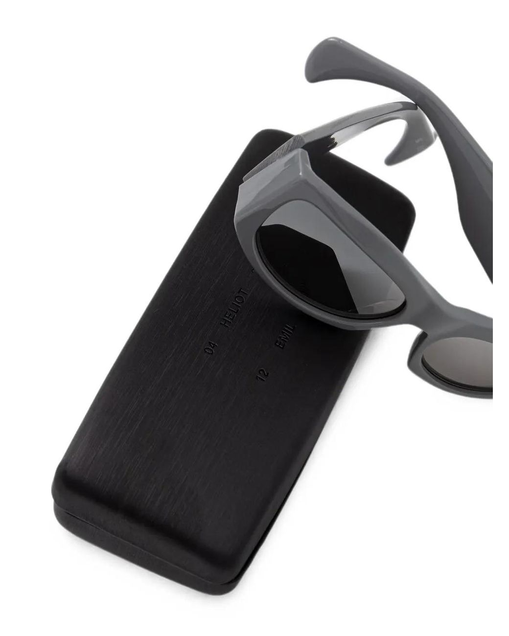 HELIOT EMIL Gray Logo-Detailed Sunglasses