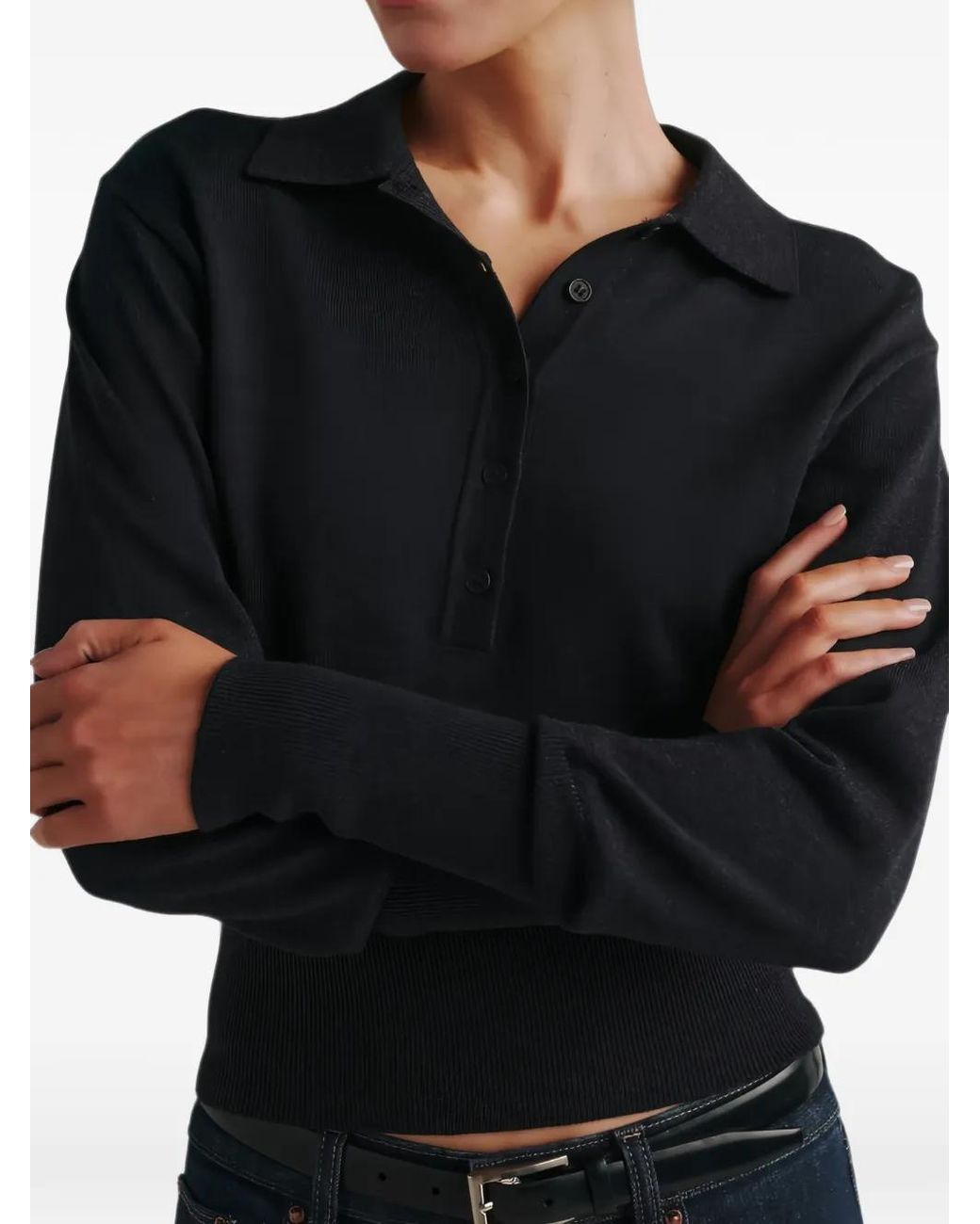 DL1961 Black November Polo Sweater