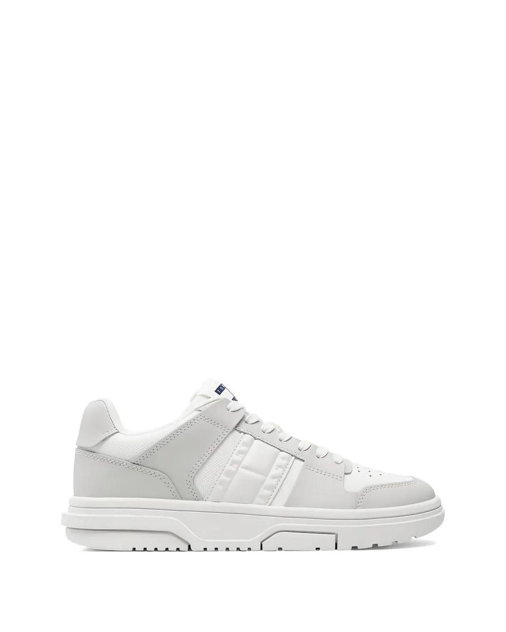 Tommy Hilfiger White Panelled Low-Top Sneakers