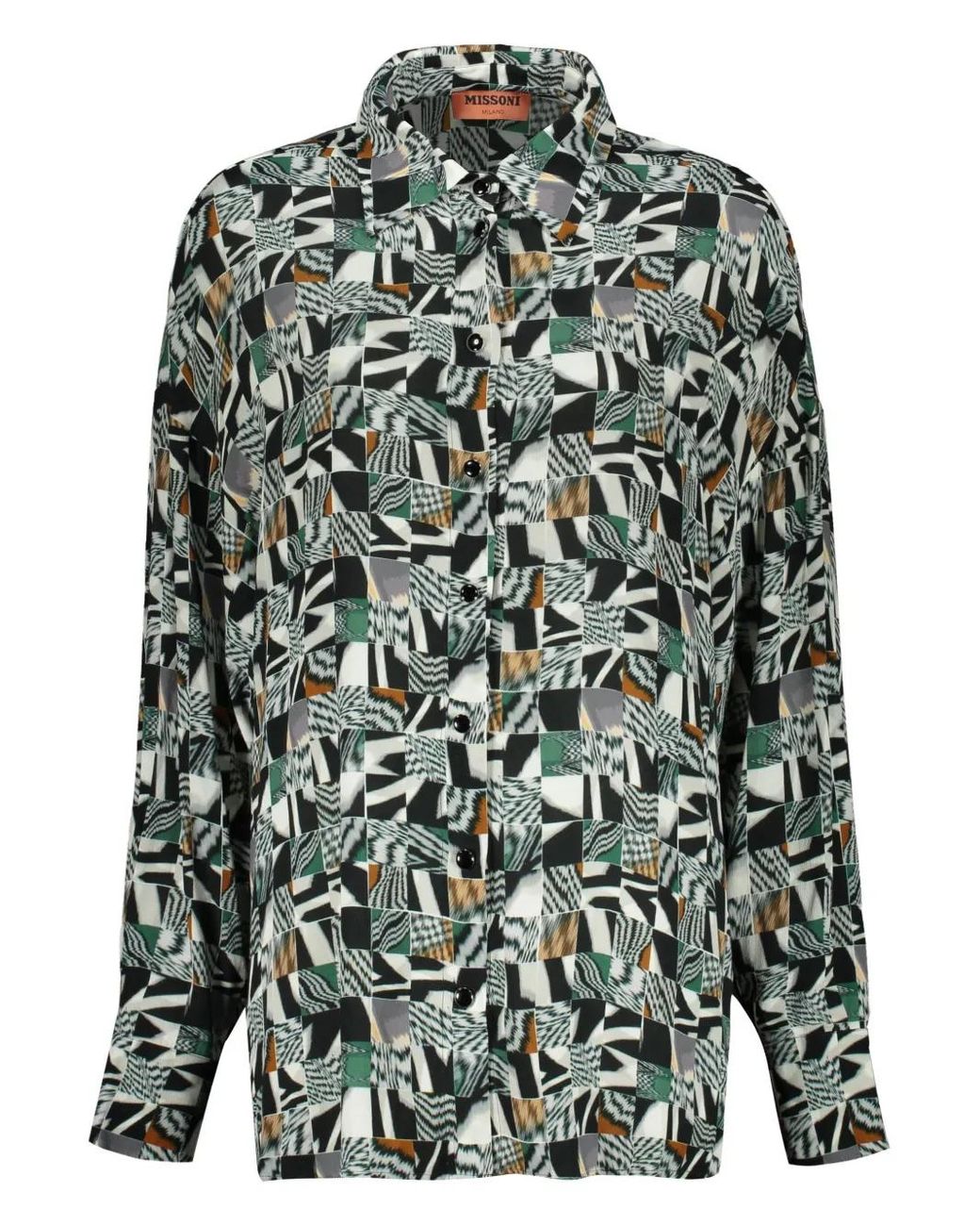 Missoni Green Abstract-Pattern Shirt
