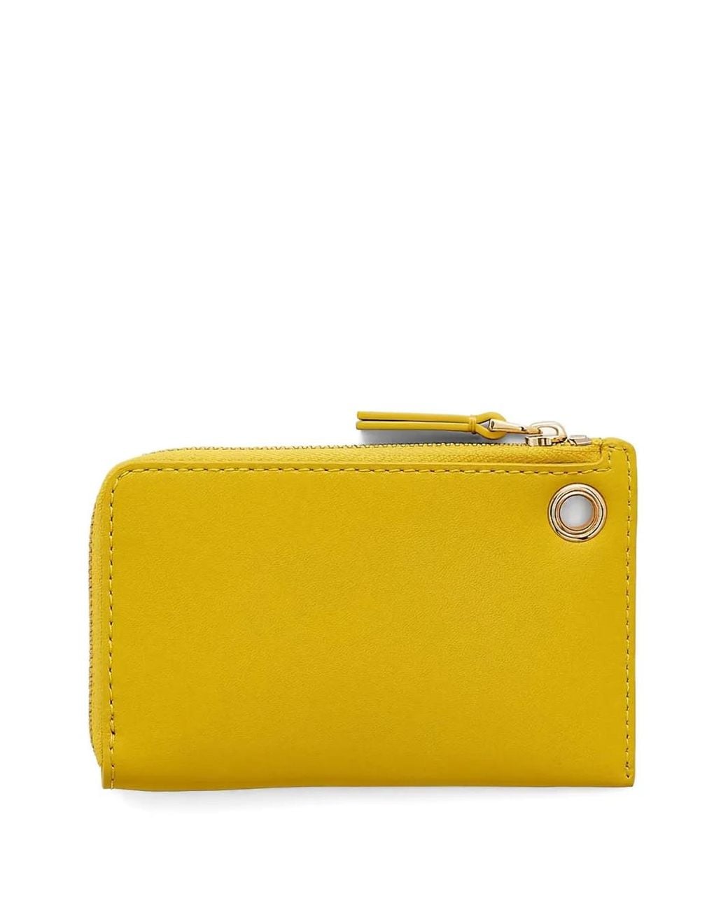 Marc Jacobs Yellow Top-Zip Charm Wallet