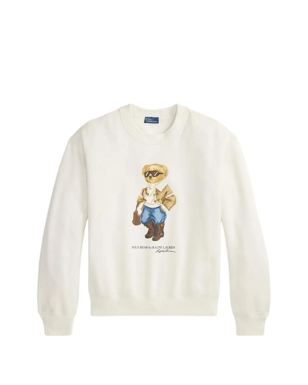 Polo Ralph Lauren White Polo Bear Graphic Sweater