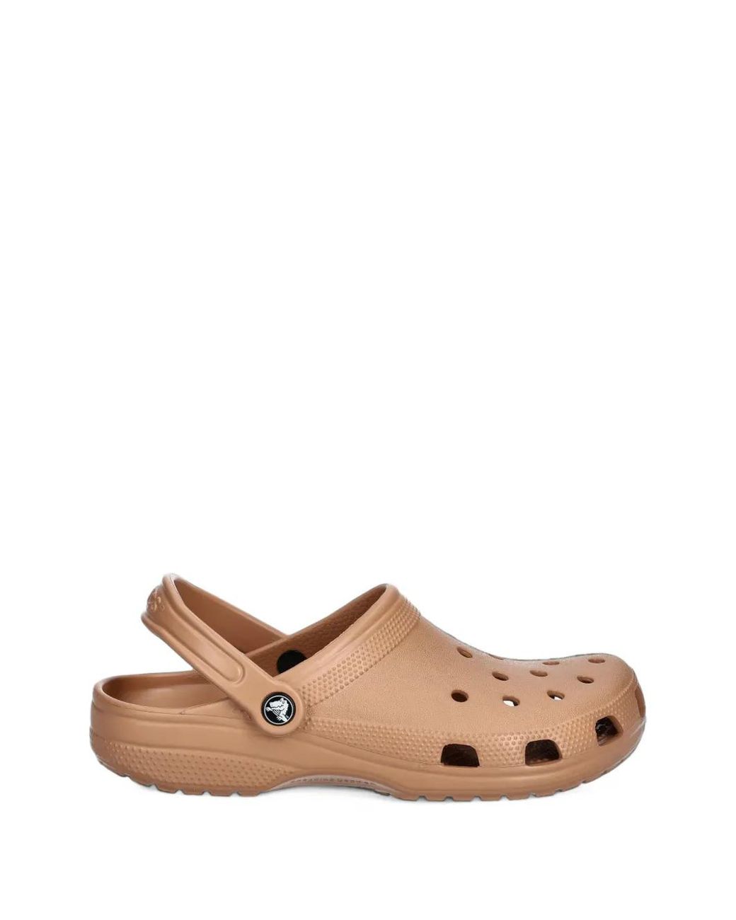 CROCSTM Brown Perforated Slingback Clogs
