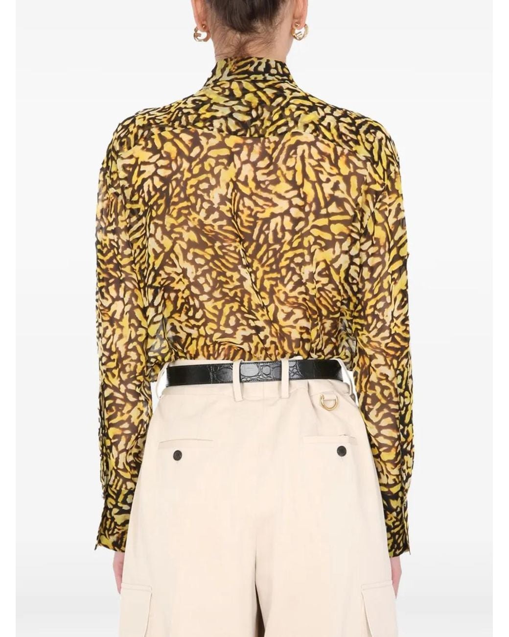Givenchy Natural Zip Patterned Shirt