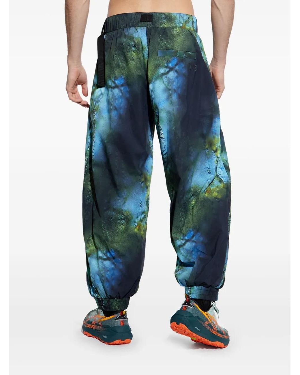 Y-3 Blue Aop Ripstop Trousers for men
