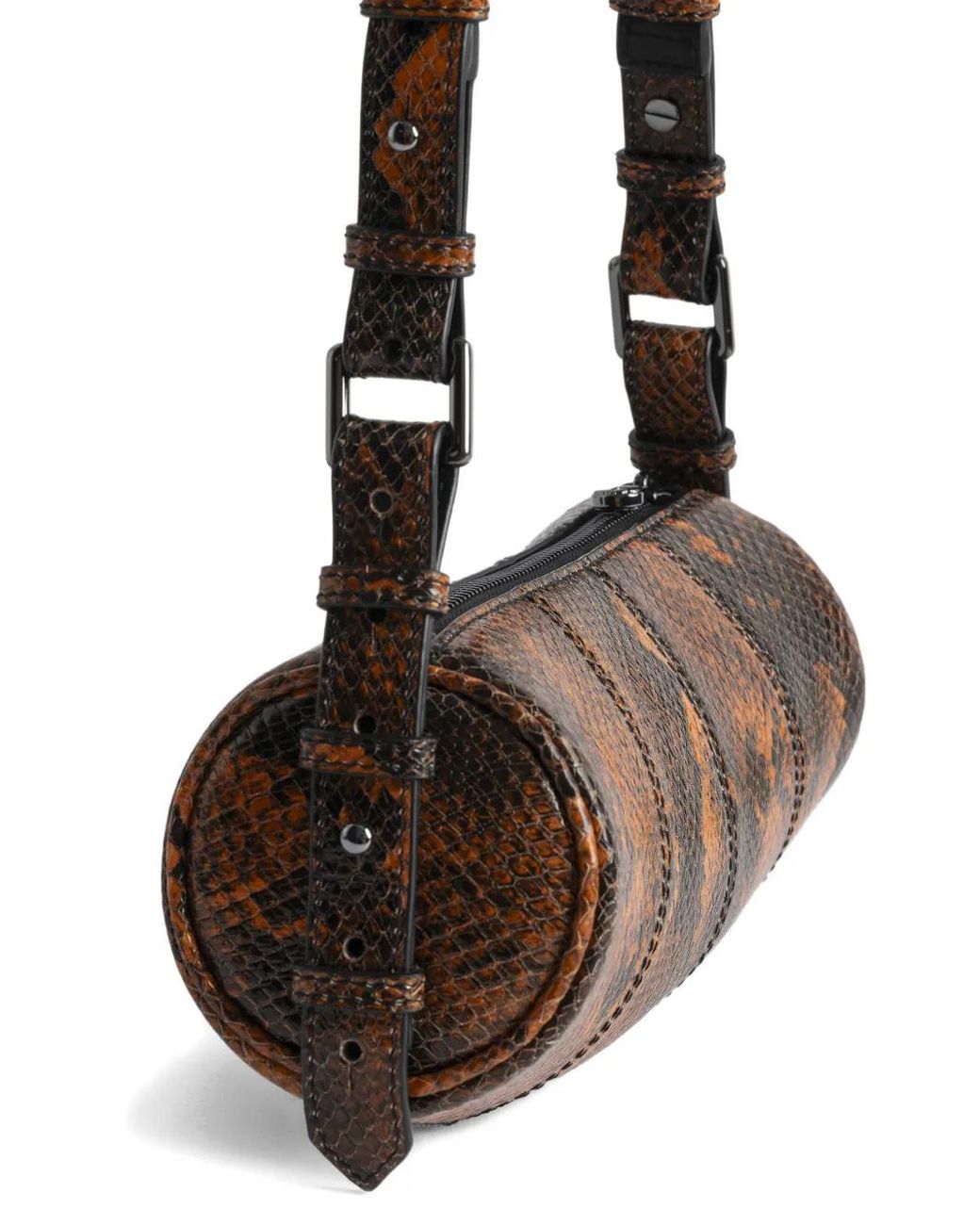 Zadig & Voltaire White Snake-Print Shoulder Bag