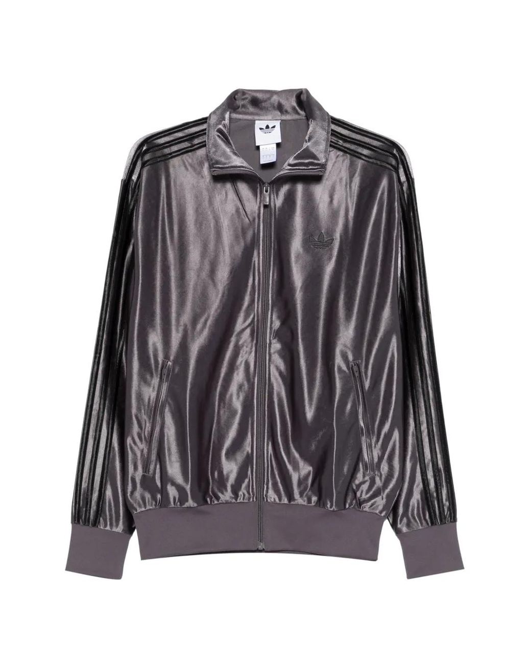 Adidas Black Veste Zippée À Détails Rayés for men