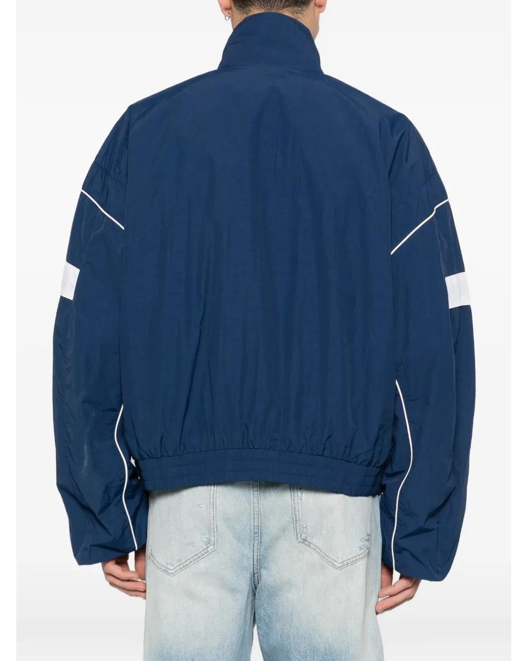 NAHMIAS Blue Logo-Detail Panel Jacket for men