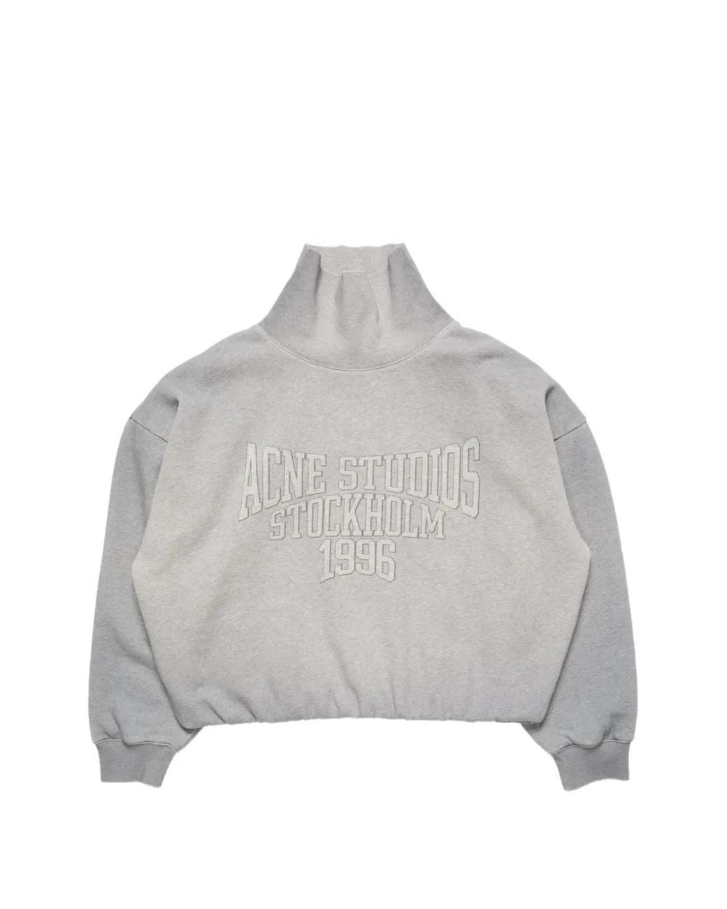 Acne Gray Fleece Sweatshirt With Logo