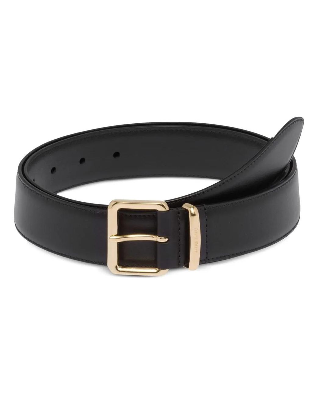 Miu Miu Black Leather Belt