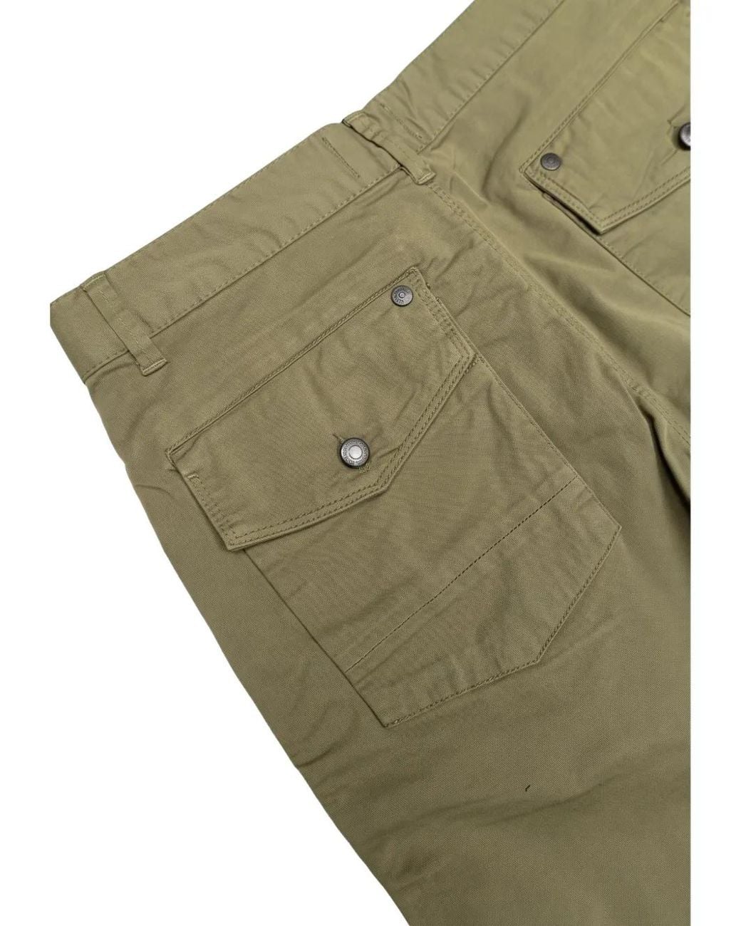Refrigiwear Green Twill Logo-Patch Shorts for men