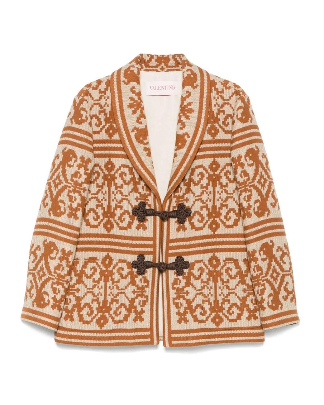 Valentino Garavani Brown Jacquard Jacket for men