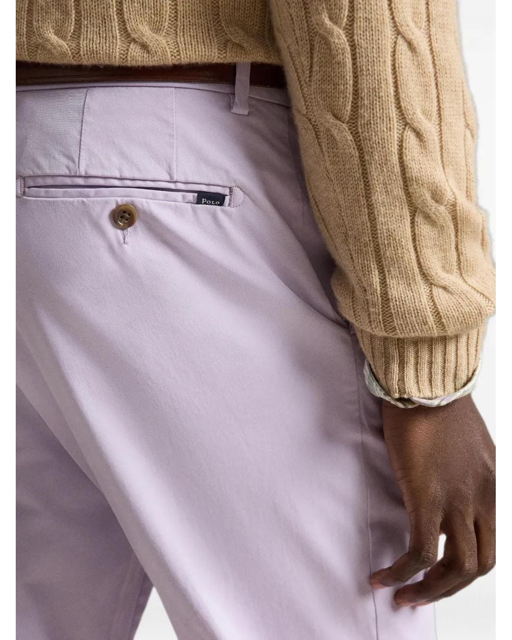 Polo Ralph Lauren Purple Jarrett Slim Fit Sateen Trousers for men