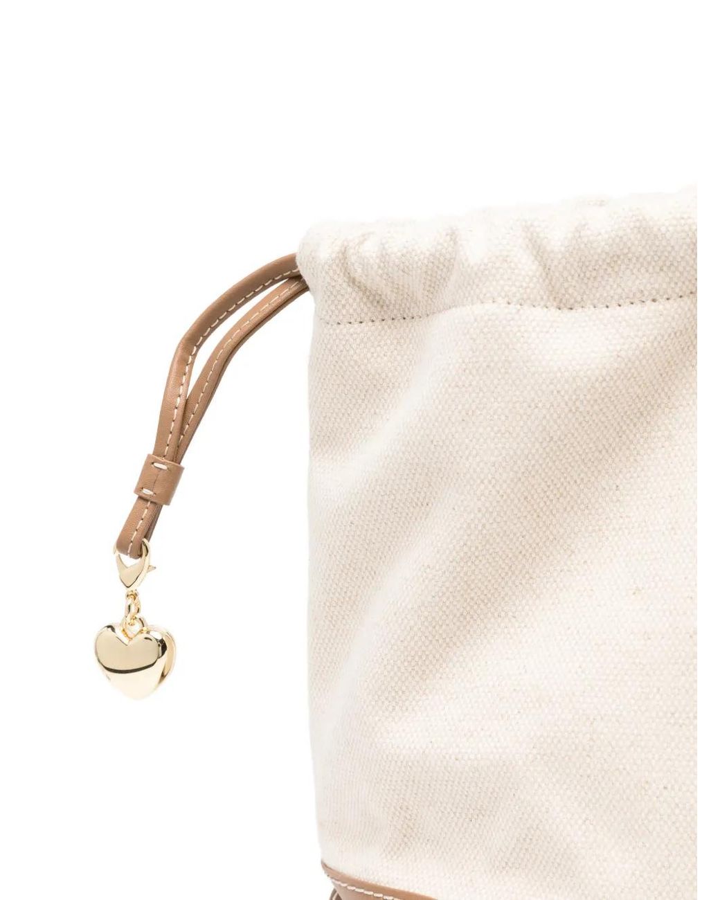 Maje Natural Milpli Canvas And Leather Tote Bag
