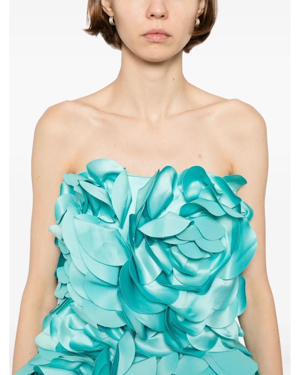 Saiid Kobeisy Blue Floral Mini Dress
