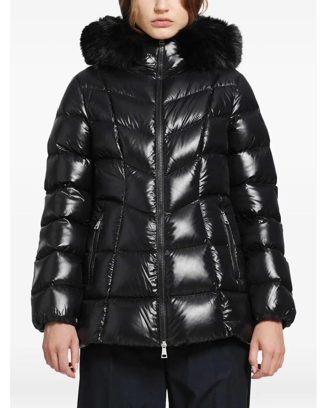 Moncler Black Fulmar Hooded Short Down Jacket