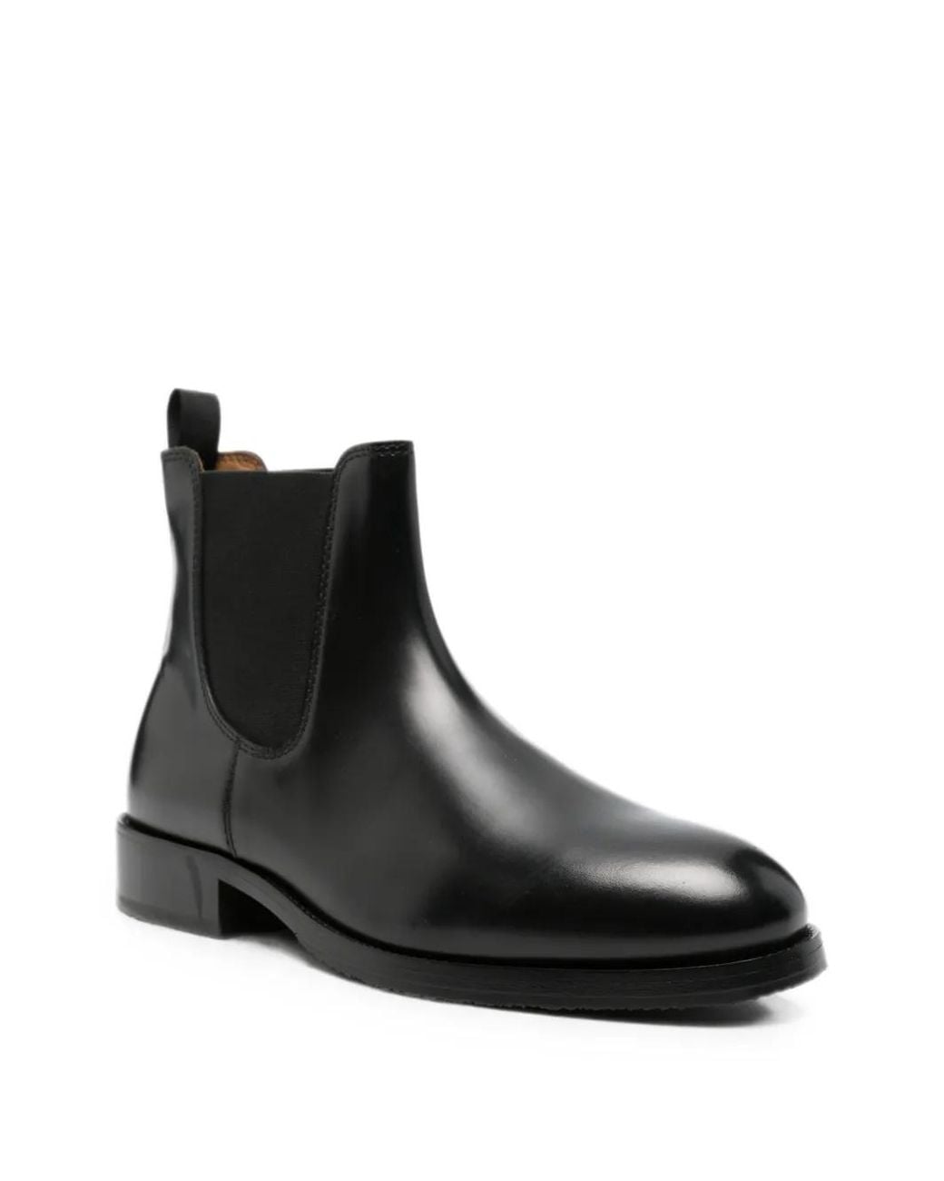 Sandro Black Elasticated-Panel Chelsea Boots for men