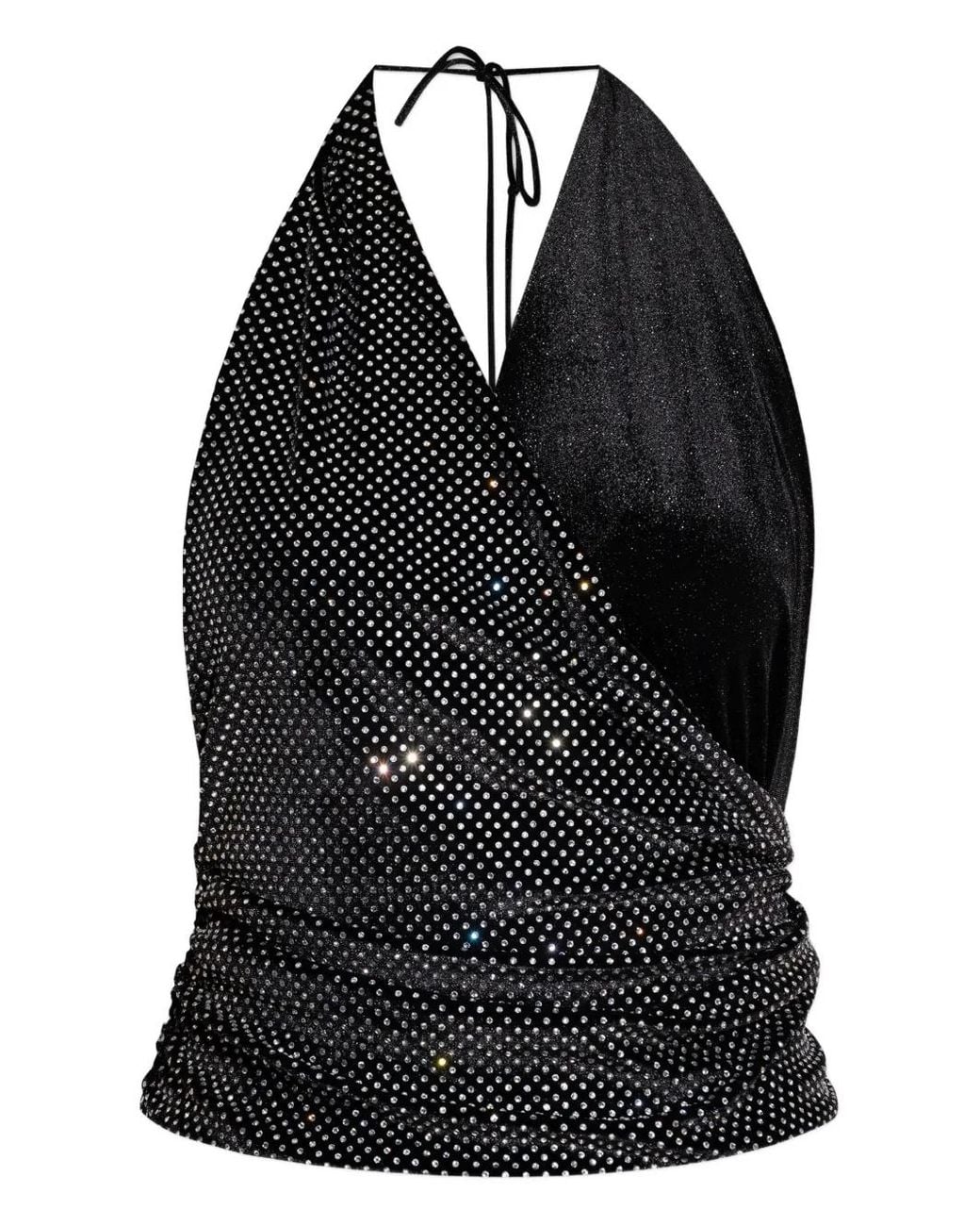 Balmain Top Met Halternek in het Black