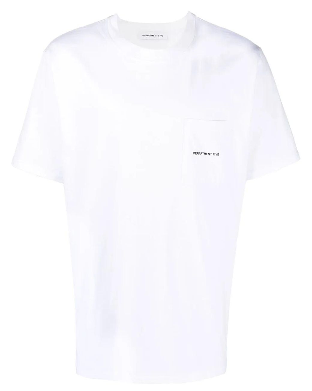 Department 5 White Logo-Print Cotton T-Shirt for men