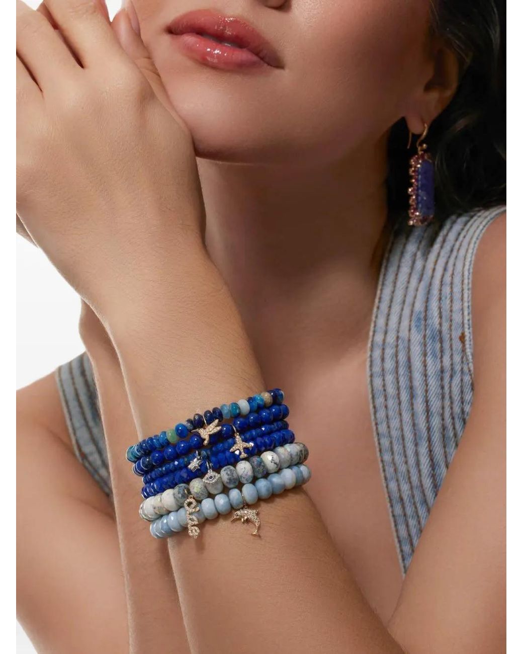 Sydney Evan Blue 14K Diamond And Lapis Lazuli Bracelet