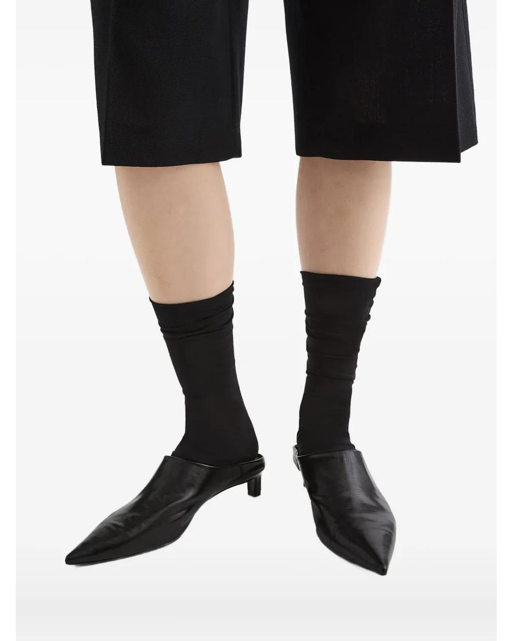 Mules di Jil Sander in Black