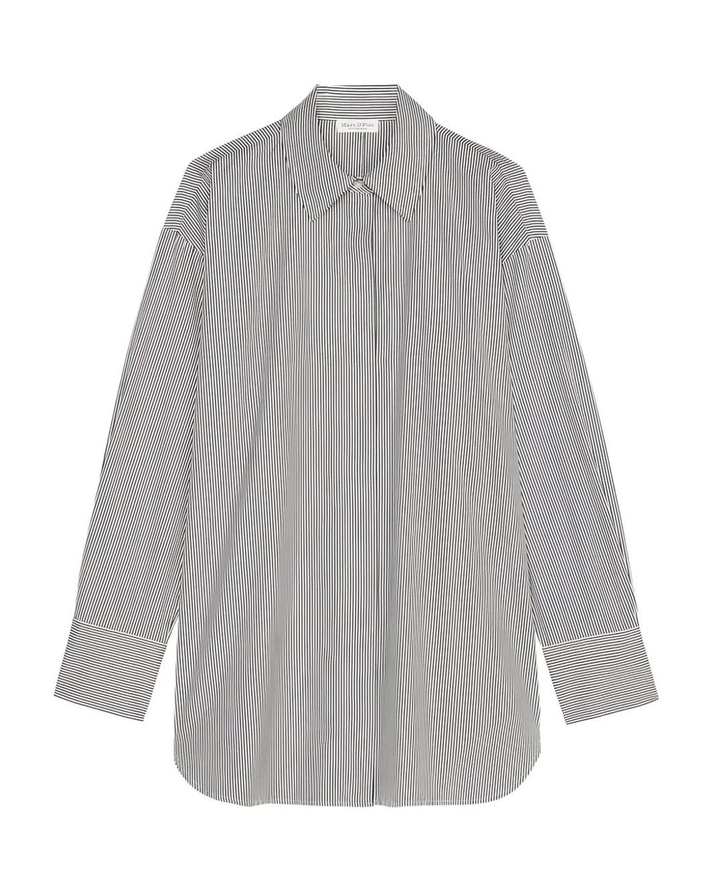 Marc O' Polo Gray Striped Button-Up Shirt